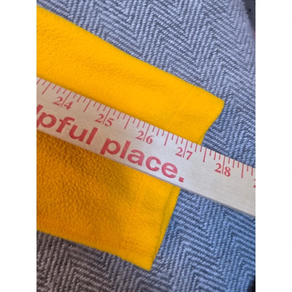 The North Face FlashDry Quarter Zip Fleece Pullover XL Yellow Mens Sleeve Pocket